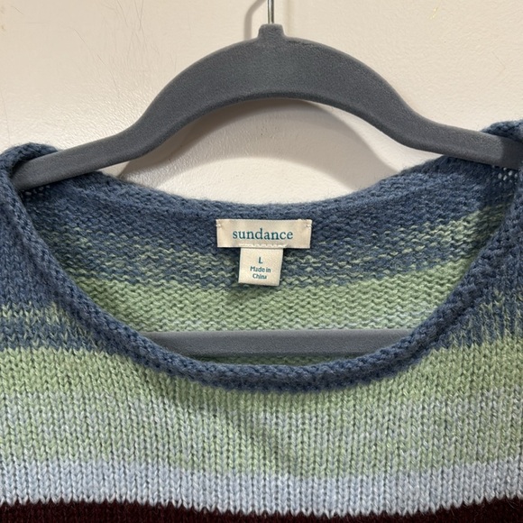 SUNDANCE WOOL BLEND STRIPED SIBELLA SWEATER LARGE - Picture 6 of 8